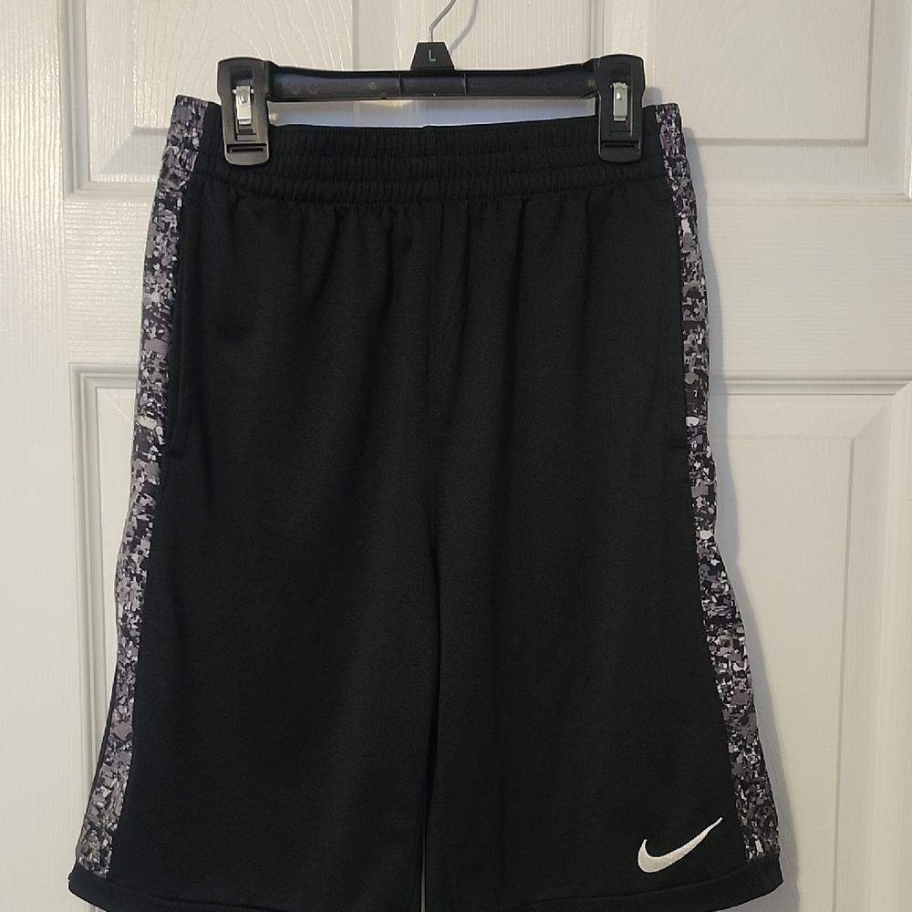 Nike Black Shorts with Patterned Trim